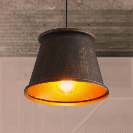 Vintage Style Pendant Light With Metal Shade | 1 Bulb Suspension Lighting For Dining Room In