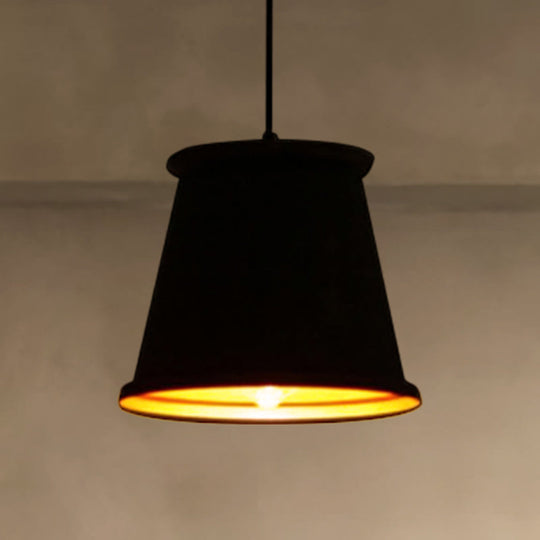 Vintage Style Pendant Light With Metal Shade | 1 Bulb Suspension Lighting For Dining Room In
