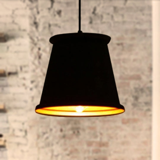Vintage Style Pendant Light With Metal Shade | 1 Bulb Suspension Lighting For Dining Room In