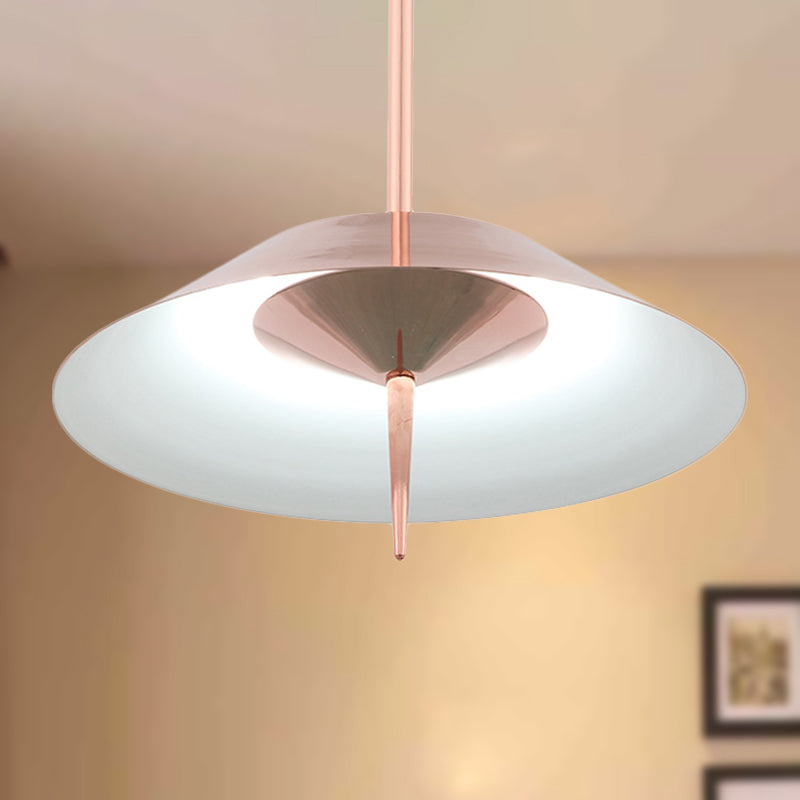 Metal Nordic Style Pendant Light - Black/Copper/Gold Cone Shade Perfect For Dining Rooms