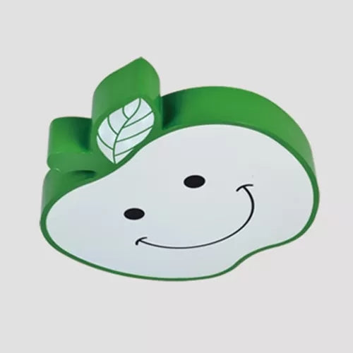Darling Smiling Apple Ceiling Light For Child’s Bedroom - Acrylic Metal Flush Mount