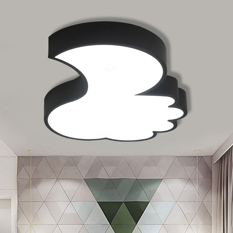 Cute Thumbs - Up Led Ceiling Lamp For Energy - Saving Study Room Lighting Black / 17’ White