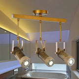 Semi Flush Lodge Light: Stylish Wood Metal And Bamboo Adjustable Ceiling Fixture For Restaurants -