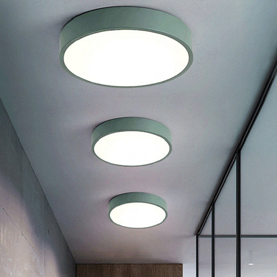 Modern Kids’ Bedroom Ceiling Light: Acrylic Round Flush Mount