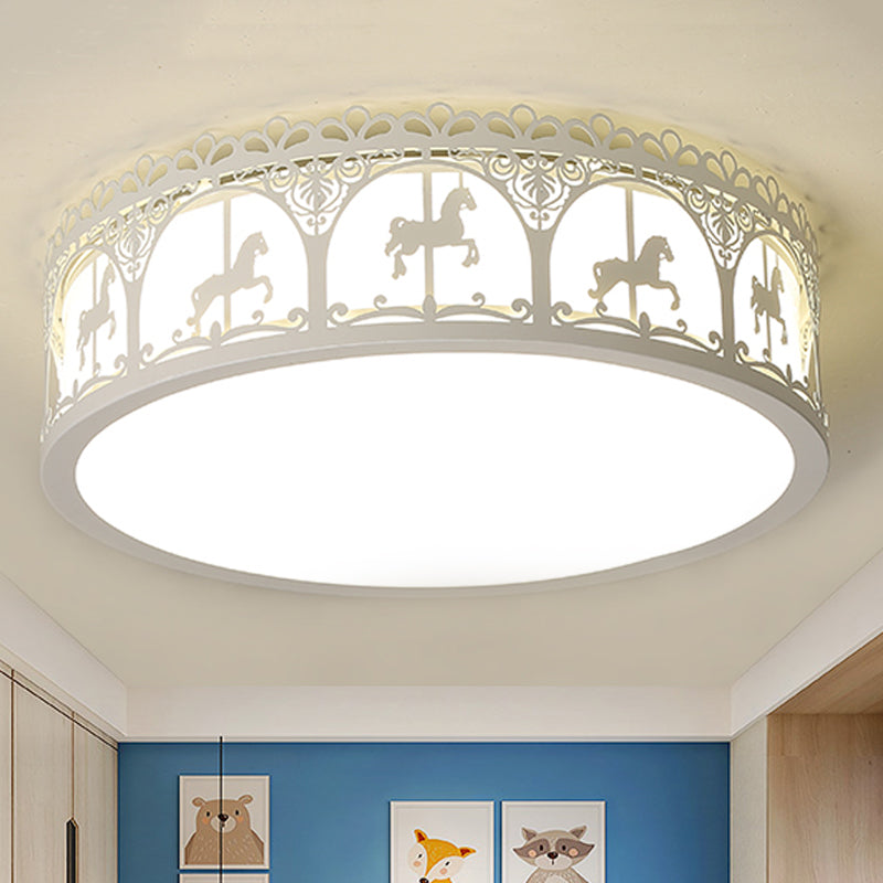 Modern Acrylic Flush Mount Ceiling Light: Perfect For Kid’s Bedroom White / 16.5’