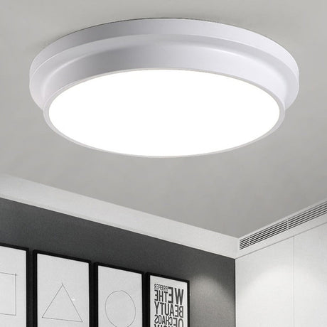 Nordic Macaron Colored Flushmount Ceiling Light For Child Bedroom White / 10.5