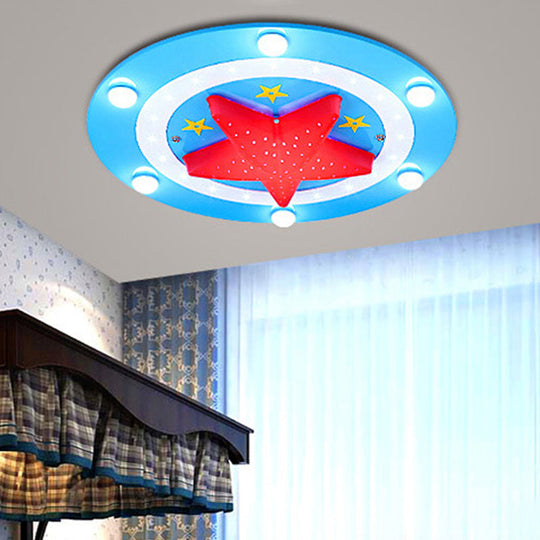 Modern Baby Bedroom Ceiling Mount Light With Star Acrylic Flush