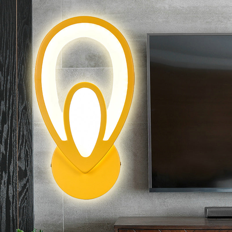 Candy Colored Cartoon Sconce Lamp For Childs Bedroom Stair Wall Yellow / Water Drop