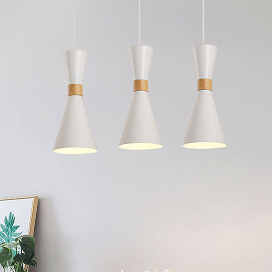 Nordic Metal Hourglass Mini Pendant Light For Living Room And Hallway - 1 Hanging Lamp