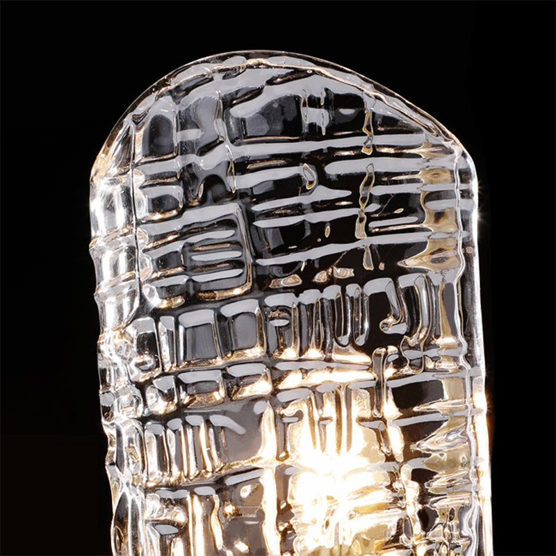 Prism Crystal Wall Sconce With 1/2 Lights - Brass Mount For Corridors