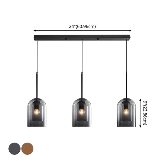 Modern Glass Pendant Ceiling Light For Bedroom - Bell Hanging Lamp