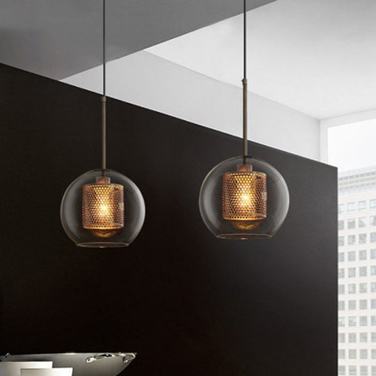 Modern Clear Glass Pendant Light For Dining Table - 1 Hanging Fixture