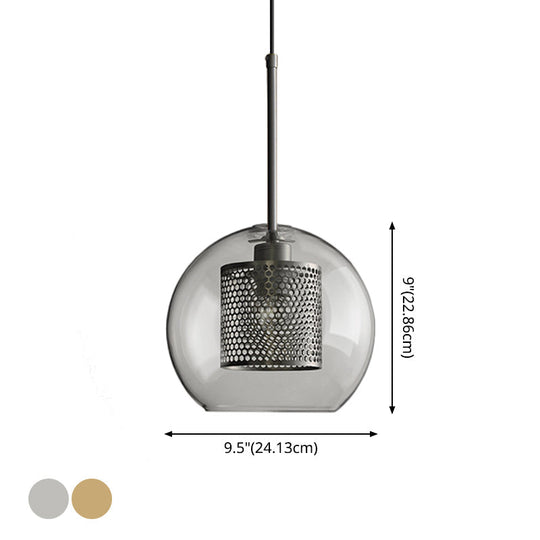 Modern Clear Glass Pendant Light For Dining Room Table - 1-Light Fixture