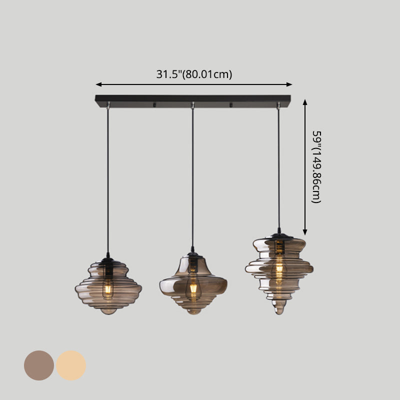 Modern Glass Pendant Lighting For Dining Room Table