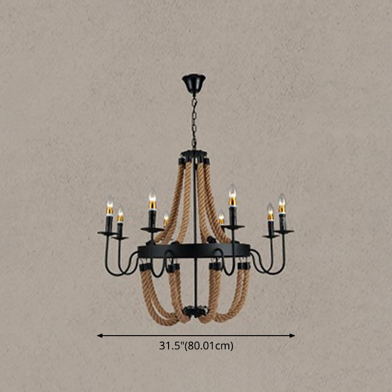 Industrial Wagon Wheel Chandelier With Adjustable Chain For Restaurant Ceiling