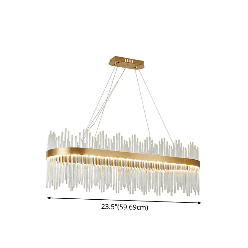 Adjustable Glass Crystal Drum Chandelier Pendant Light For Modern Living Rooms