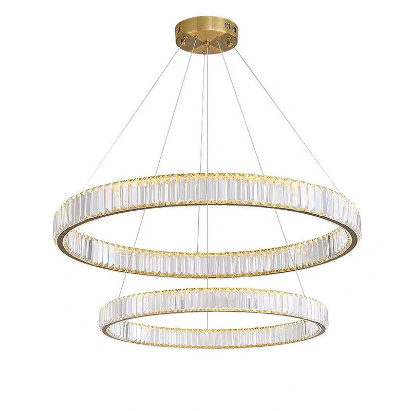 Contemporary Led Crystal Chandelier Pendant Light For Living Room