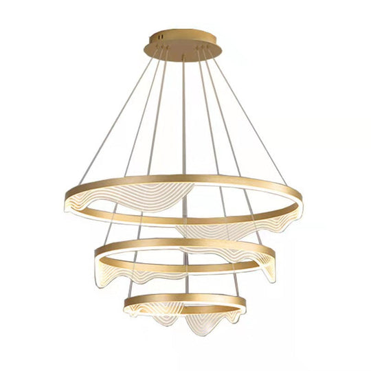 Stylish Lace-Adorned Metal Chandelier: Ultra-Modern Suspension Lighting For Living Room