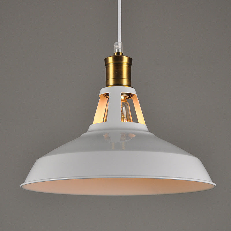 Industrial Metal Pendant Light Kit For Shaded Restaurant - Stylish Hanging Fixture