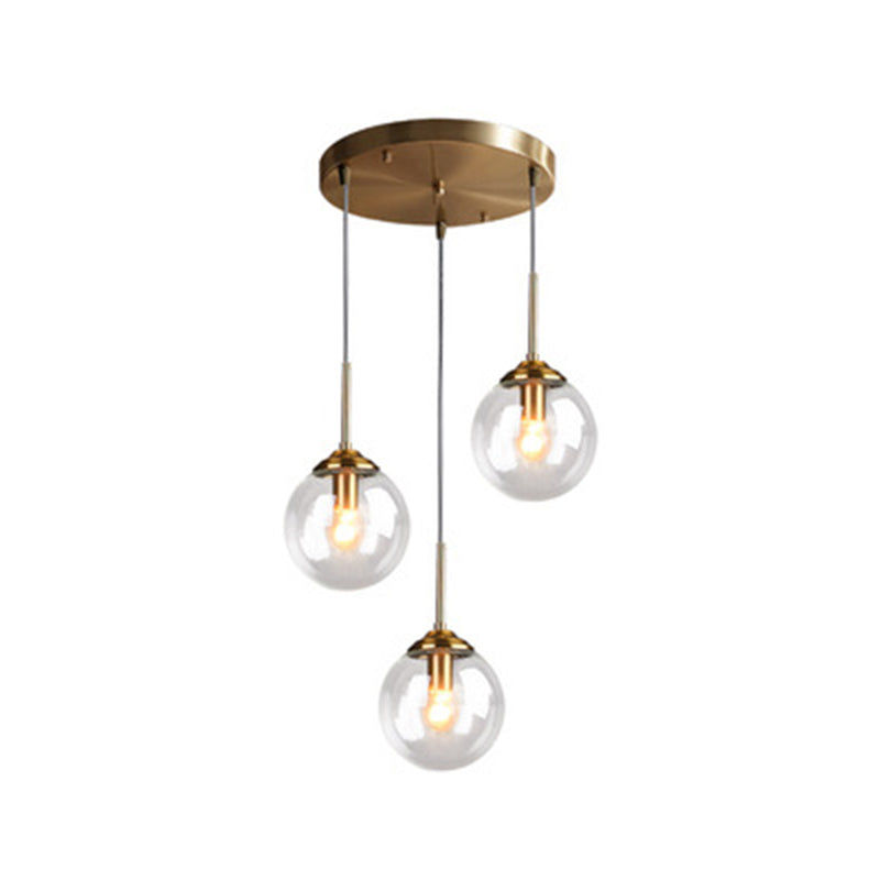 Modern Minimalist Glass Sphere Pendant Light Fixture For Indoor Ceiling