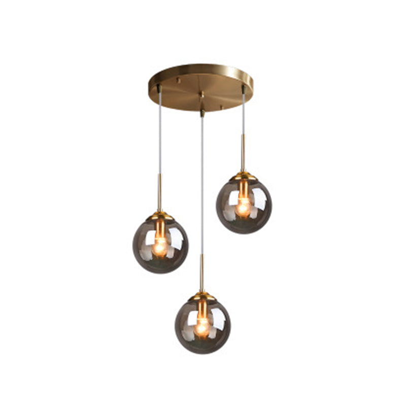 Modern Minimalist Glass Sphere Pendant Light Fixture For Indoor Ceiling
