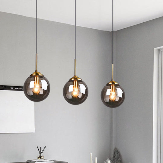 Minimalist Glass Sphere Pendant Light Fixture For Modern Indoor Ceiling Lighting