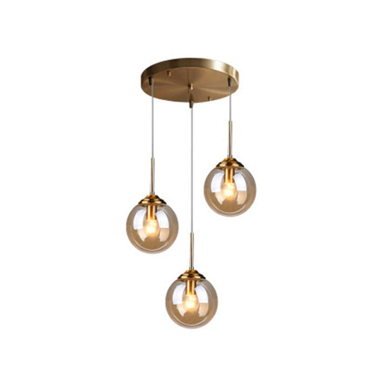 Modern Minimalist Glass Sphere Pendant Light Fixture For Indoor Ceiling