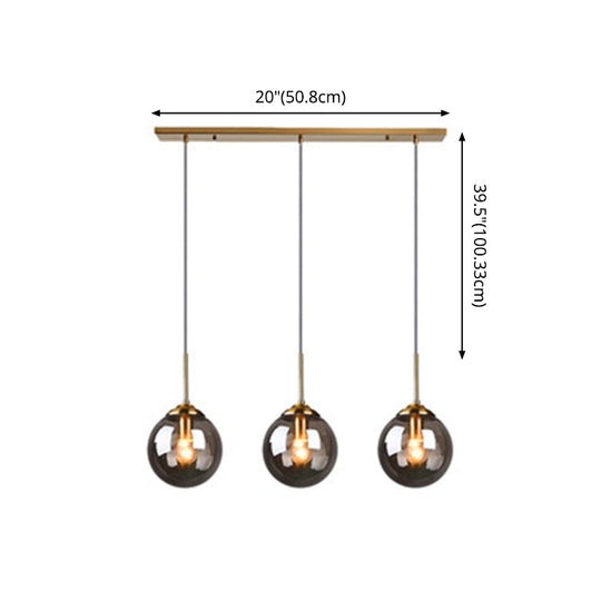 Modern Minimalist Glass Sphere Pendant Light Fixture For Indoor Ceiling