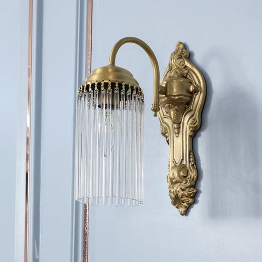 Simple Crystal Rod Wall Mount Light - Gold Sconce For Corridor 1 /