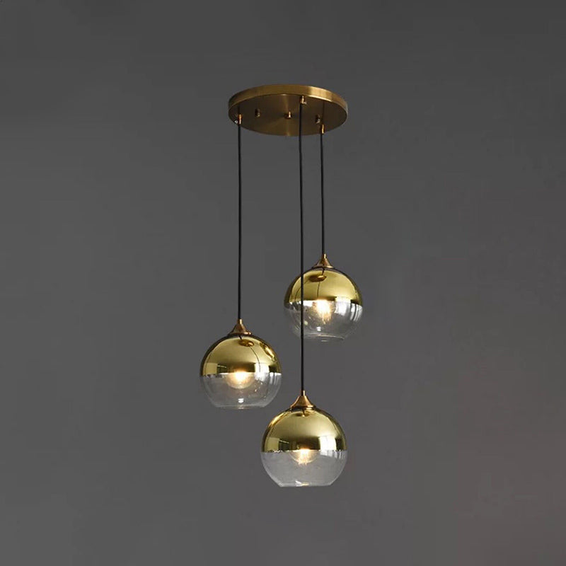 Modern Blown Glass Sphere Pendant Lights For Bedroom