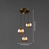 Modern Blown Glass Sphere Pendant Lights For Bedroom