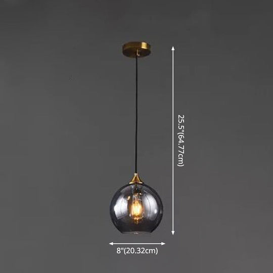 Contemporary Blown Glass Sphere Pendant Lights For Bedrooms