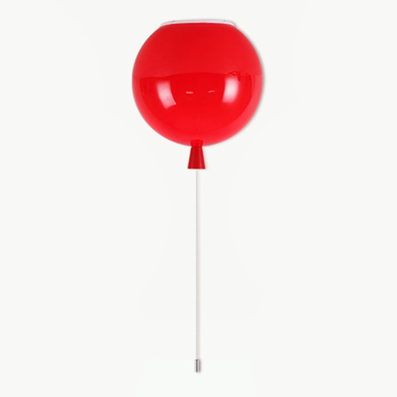 Modern Led Balloon Flush Mount Ceiling Light For Kindergartens Red / 8
