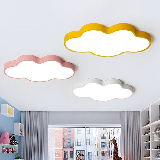 Minimalist Cloud - Shaped Led Ceiling Fixture - Acrylic Flush Mount Lamp