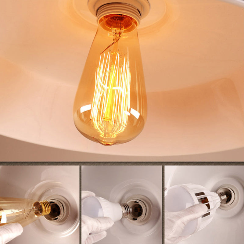 Metal Pendant Light With Industrial Style Shade - Perfect For Coffee Shop Or Restaurant