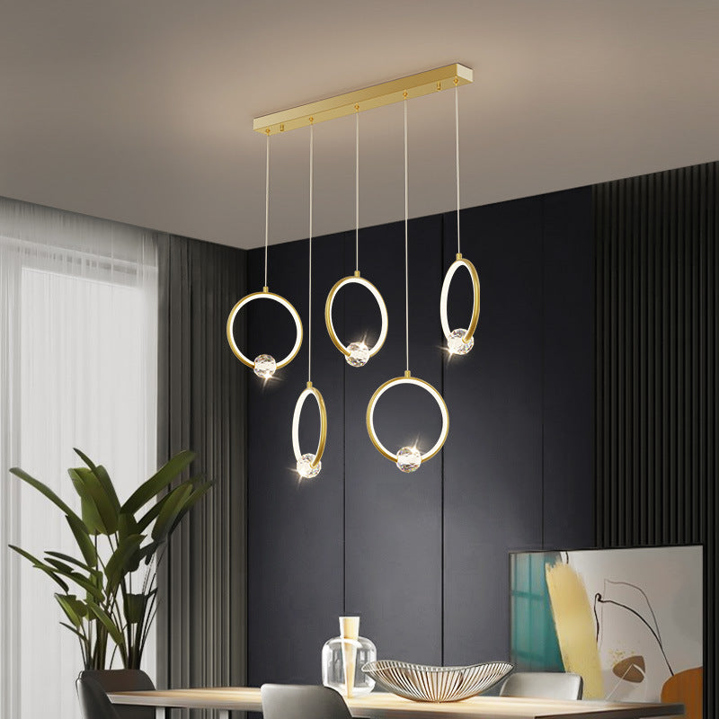Modern Metal Led Ring Pendant Light - Stylish Indoor Lighting Fixture