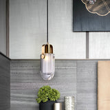 Contemporary Gold Led Crystal Pendant Ceiling Light