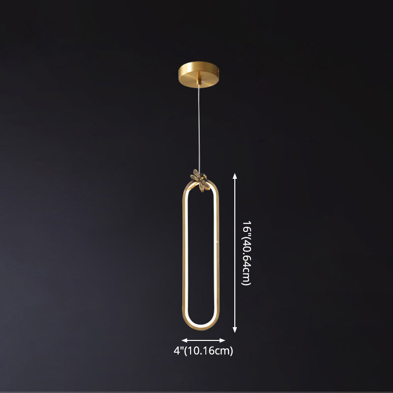 Modern Small Bronze Led Pendant Light With Creative Ceiling Design