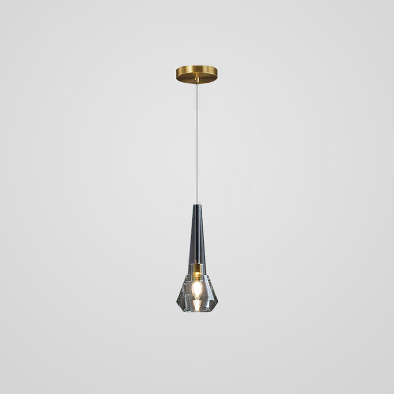 Modern Mini Crystal Pendant Light With Brass Finish For Living Room Bar And Coffee Shop Ceiling