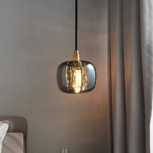 Mini Crystal Pendant Light With Brass Finish For Modern Living Spaces