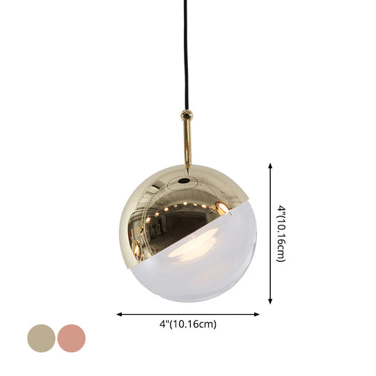 Modern Led Crystal Globe Pendant Light - Designer Mini Hanging Lamp