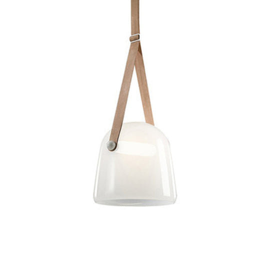 Led Glass Dome Pendant Light For Kitchen Island White / Warm