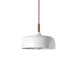 Modern Led Macaron Color Ceiling Pendant Light With Wood Lamp Socket White / 12
