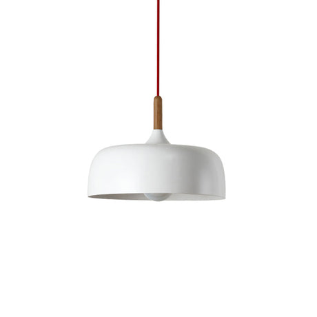 Modern Led Macaron Color Ceiling Pendant Light With Wood Lamp Socket White / 12