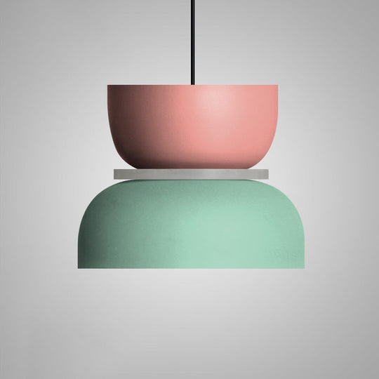 Modern Contemporary Pendant Lighting Colorful Macaron LED Hanging Light Fixture Light Green pendant Light