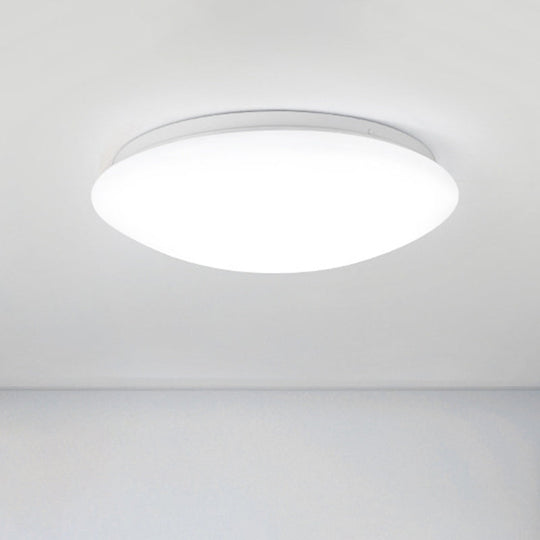 Dome Flush Mount Ceiling Light - Simplicity Acrylic Led Lighting White