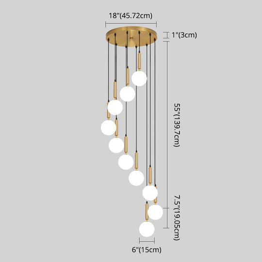 Minimalist Globe Pendant Light - Modern Metal Hanging Lamp For Living Room