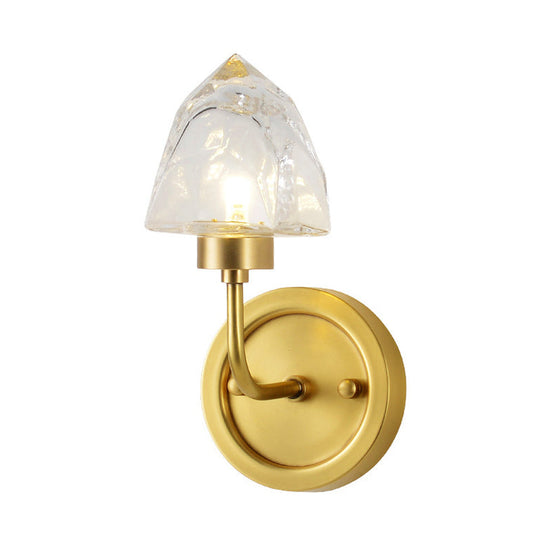Contemporary Gold Ice Cube Wall Sconce
Or
Modern Crystal Light Fixture