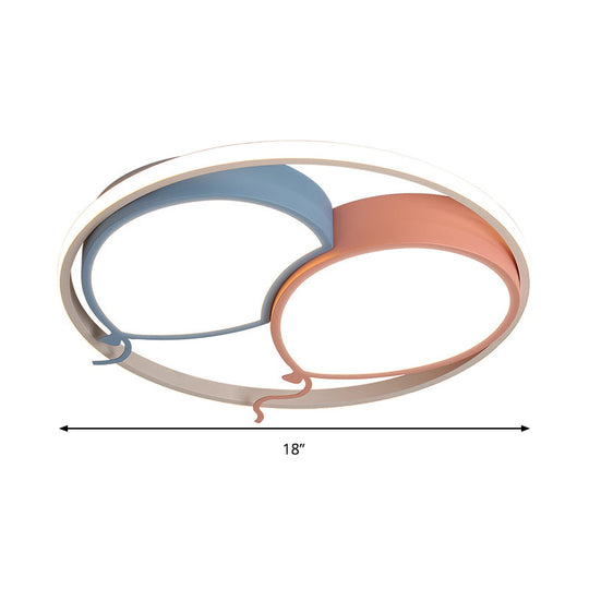 Kids Balloon Ceiling Mount Light - Acrylic Led Lamp For Nursing Room