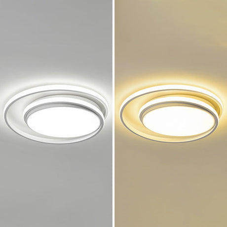 Led Flush Mount Ceiling Lamp: Intersecting Circles Shape Modern Simplicity Acrylic Cover Ideal For